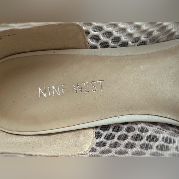 Nine West Cream Mesh Pointed Flats - Picture 11 of 16
